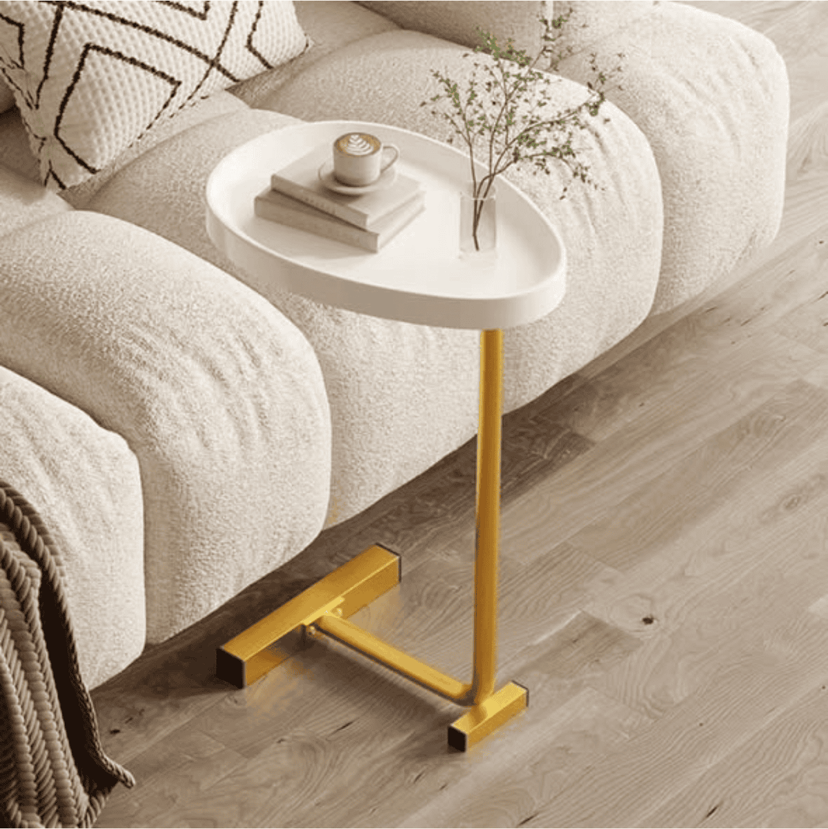 Coffee Table Side Table C-Shaped