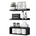 3 Tier Solid Pine Wood Bathroom Floating Shelves