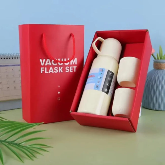 Stainless Steel 500ml Vaccum Flask With 2 Cups
