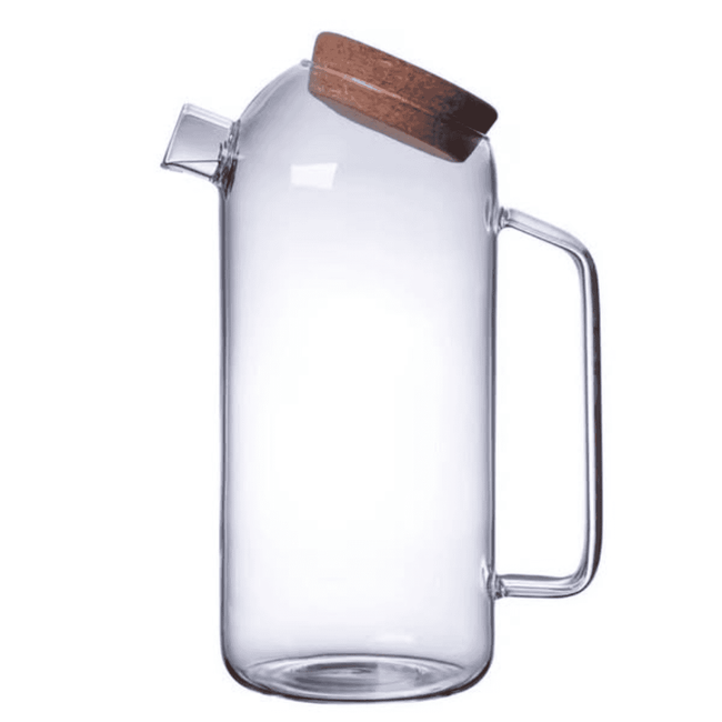 1800ml Borosilicate Juice Pitcher with Cork Lid