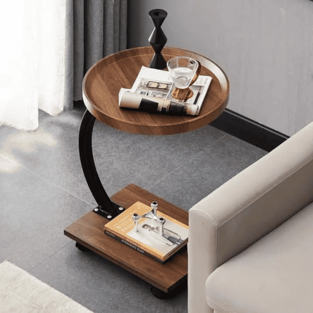 C-Shaped Snack Side Table