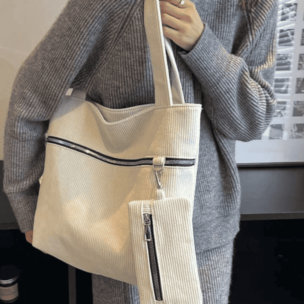 Casual Corduroy Shoulder Bag