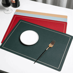 6Pcs Leather Anti-Slip Table Mats