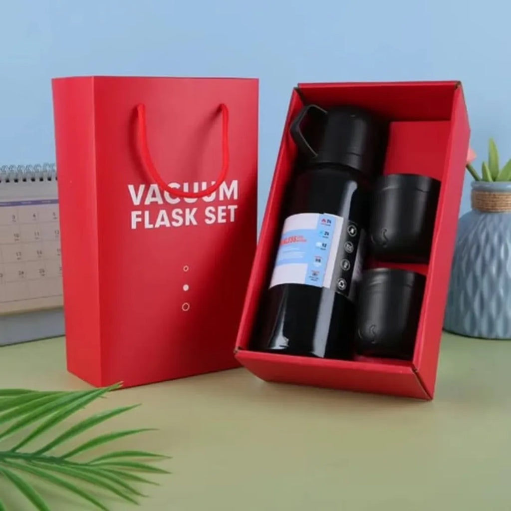 Stainless Steel 500ml Vaccum Flask With 2 Cups