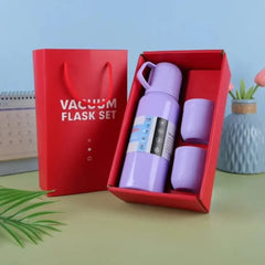 Stainless Steel 500ml Vaccum Flask With 2 Cups