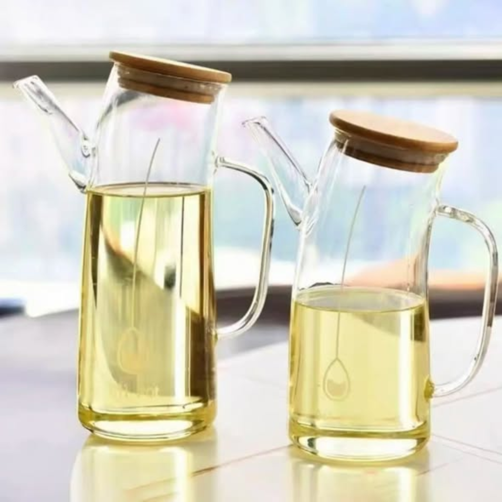 750ml Multipurpose Curved Glass Oil Jar