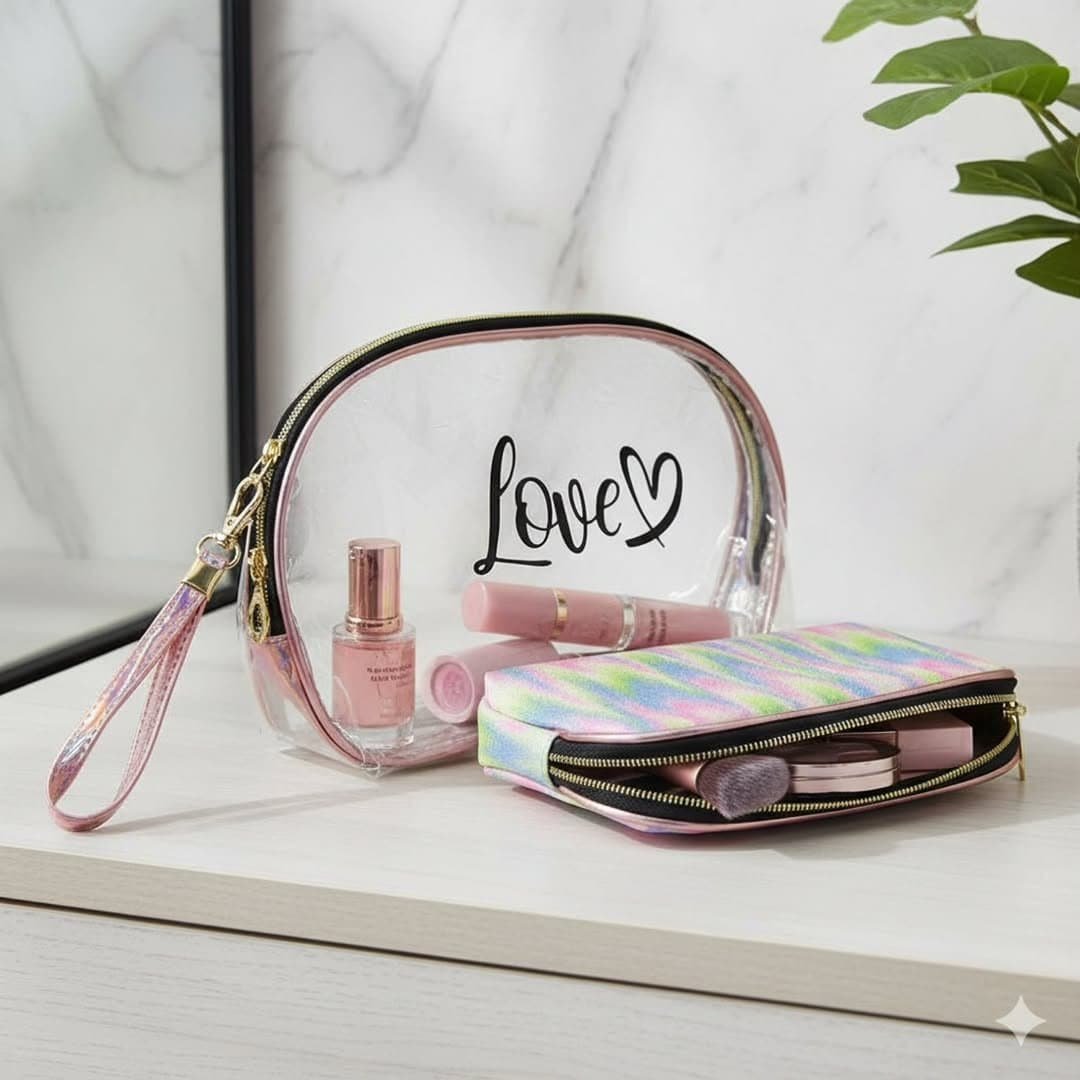 2in1 Love Glitters Makeup Pouch
