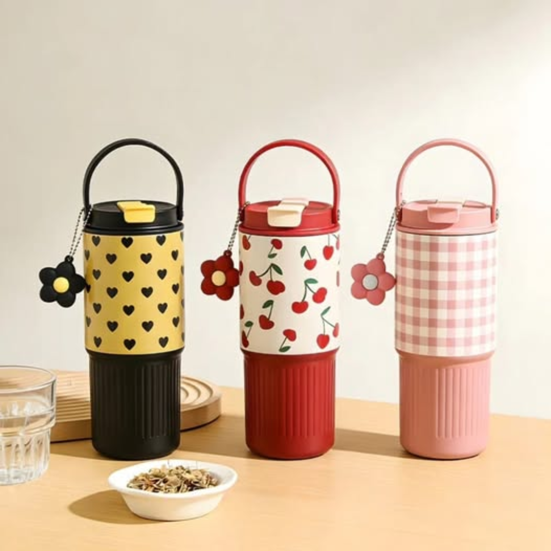 750ml Stainless Steel Checked Tumbler