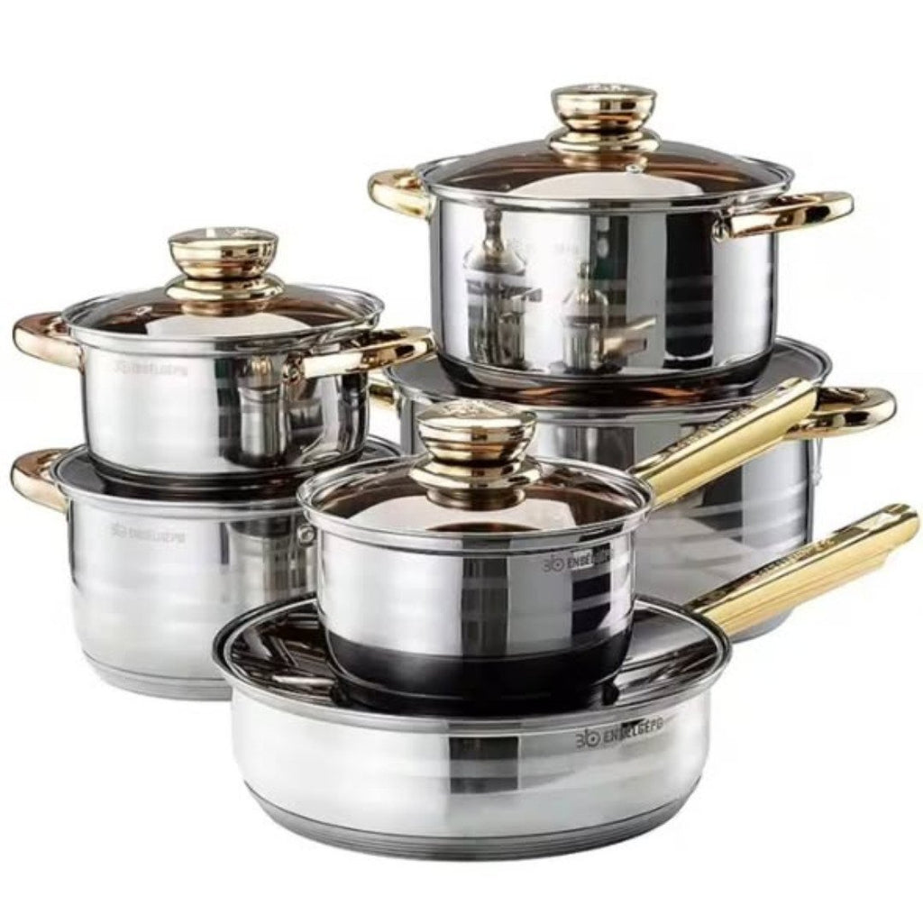 12pcs Stainless Steel Cookware