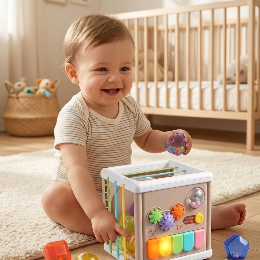 Montessori-style Baby Piano Activity Cube