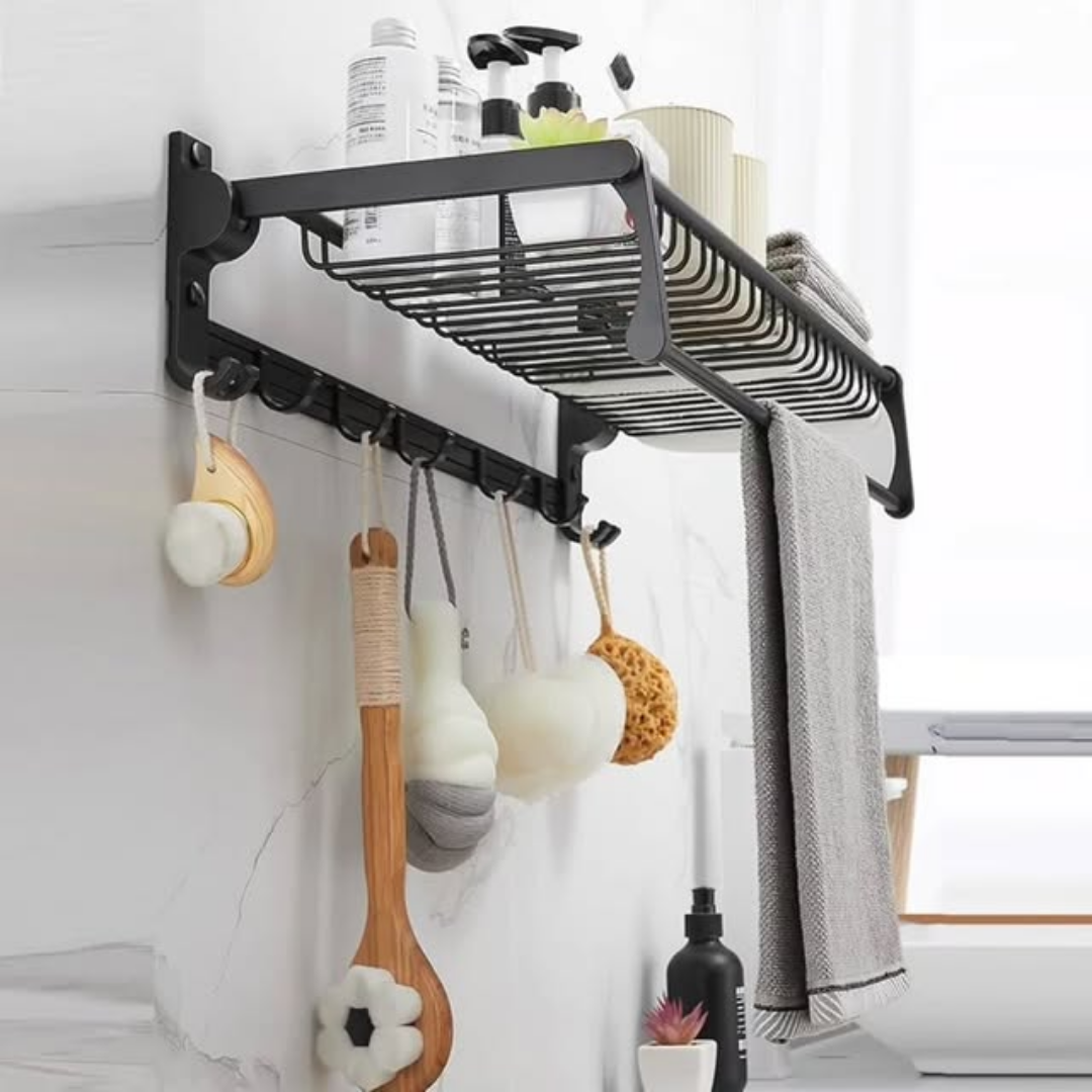 Multifunctional Towel Rack With Hooks
