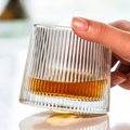 6pcs 360° spinning whiskey glass