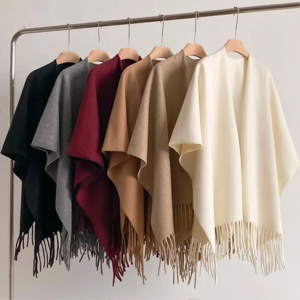 Winter Women Poncho Warm Shawl