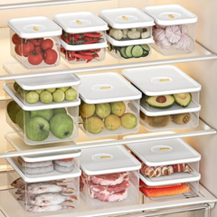 4pcs Transparent fridge organiser/food preservation containers
