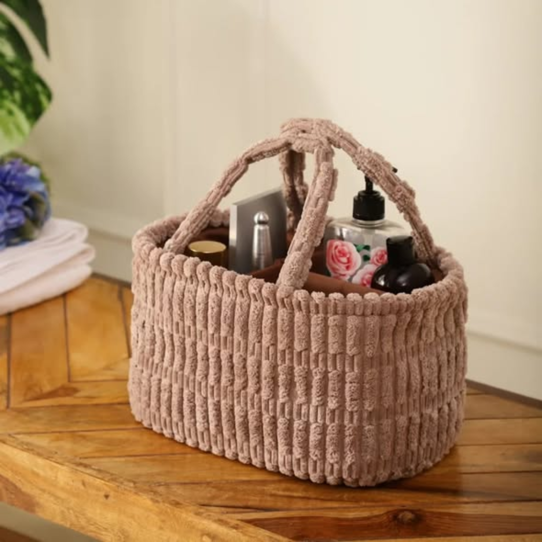 Oval Woolen Partitioned Organiser