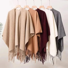 Winter Women Poncho Warm Shawl