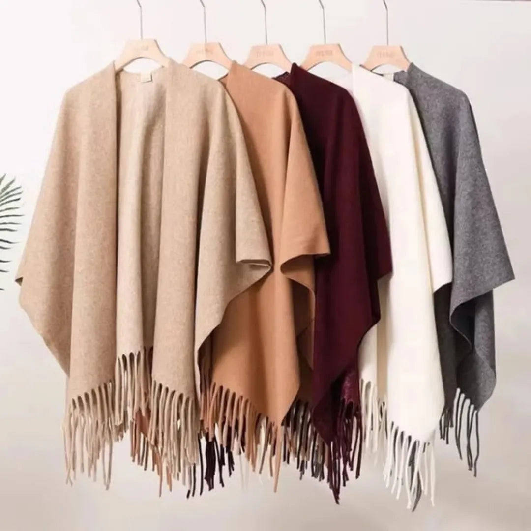 Winter Women Poncho Warm Shawl