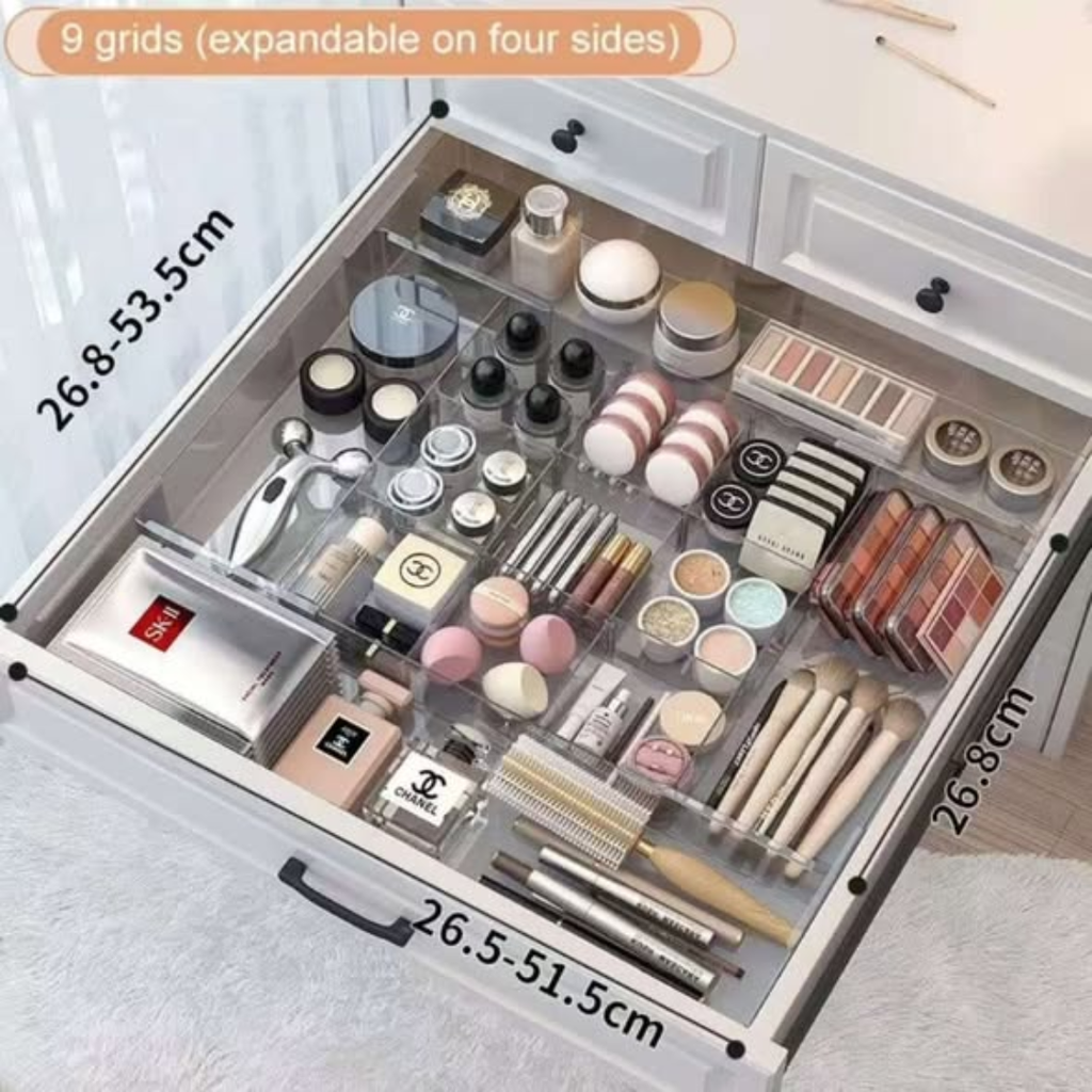 Acrylic Expandable Drawer Organizer