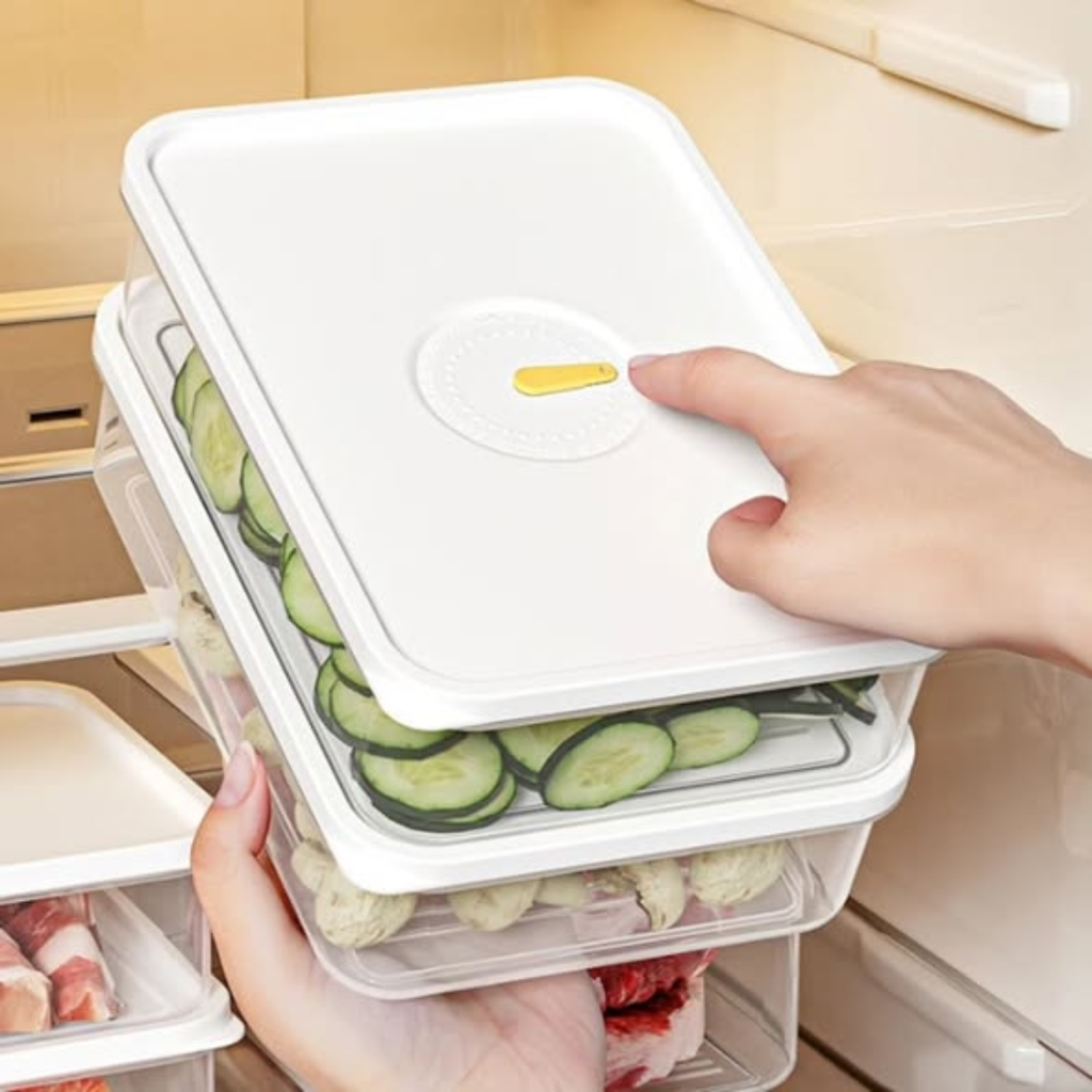 4pcs Transparent fridge organiser/food preservation containers