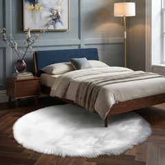 Fluffy Shaggy Bedside Carpet – 100cm