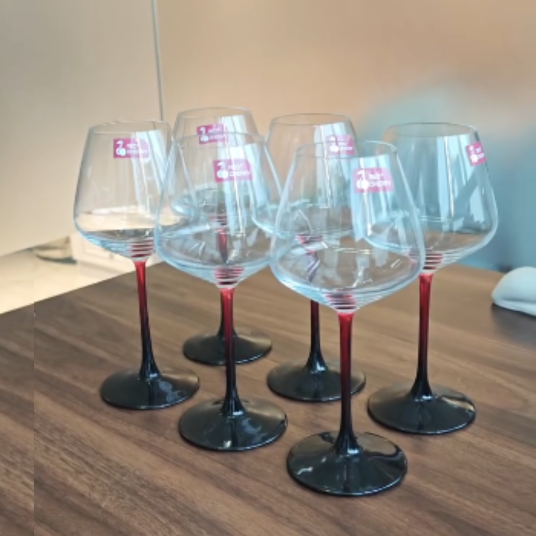 6pcs Set Wine Goblet Glasses