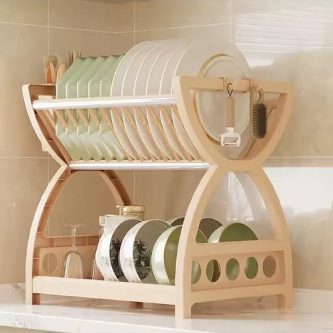 Double Sink Bowl Drain Rack