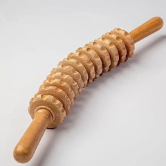 Curved Wood Massage Roller Stick