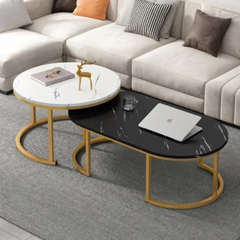 Glass Top Nesting Coffee Table set