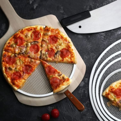3pcs aluminium mesh pizza trays
