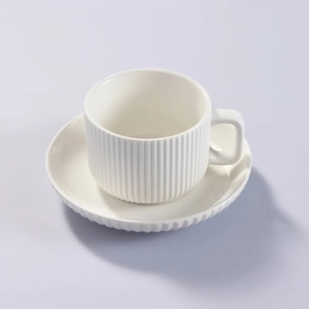 12pcs Modern Stripe Ceramic Cups