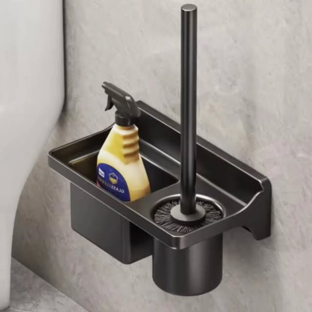 Long-Handle Toilet Brush With Storage Holder