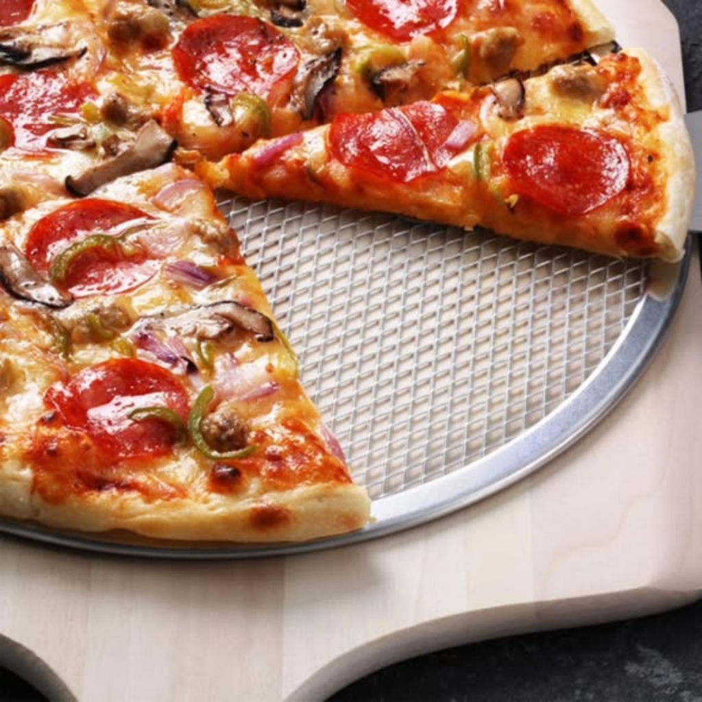3pcs aluminium mesh pizza trays