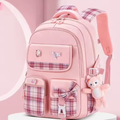 Checkered Student Backpack