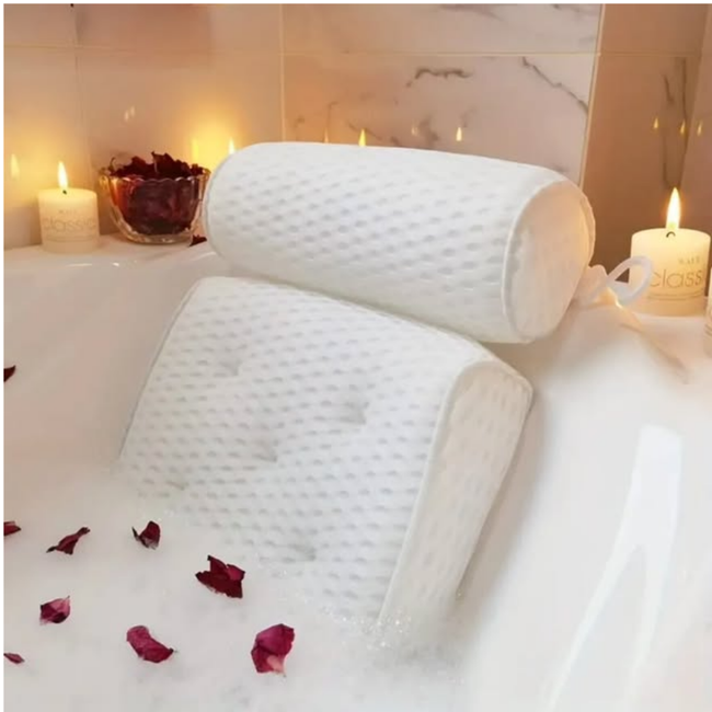 Bathtub Pillow With Anti-Slip Suction Cups