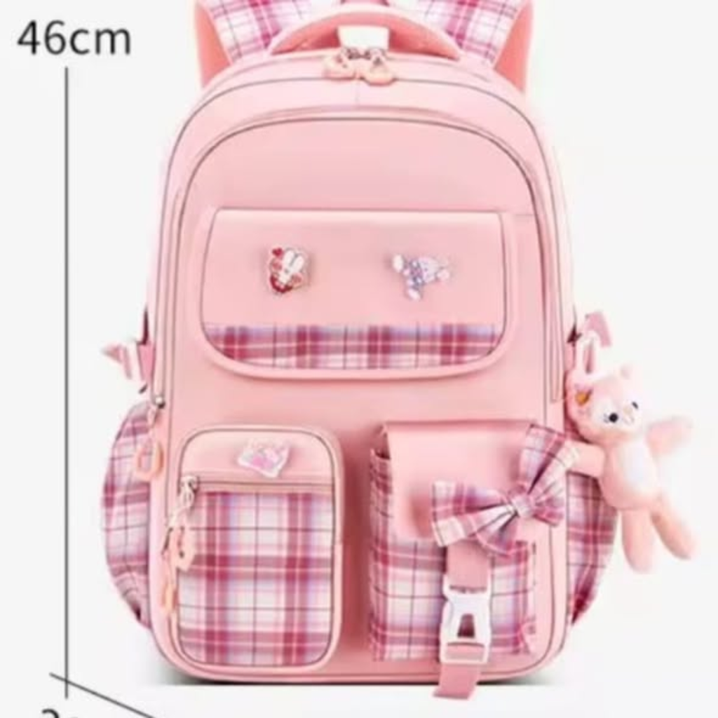 Checkered Student Backpack