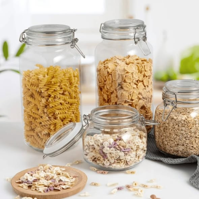 Clip Glass Jar