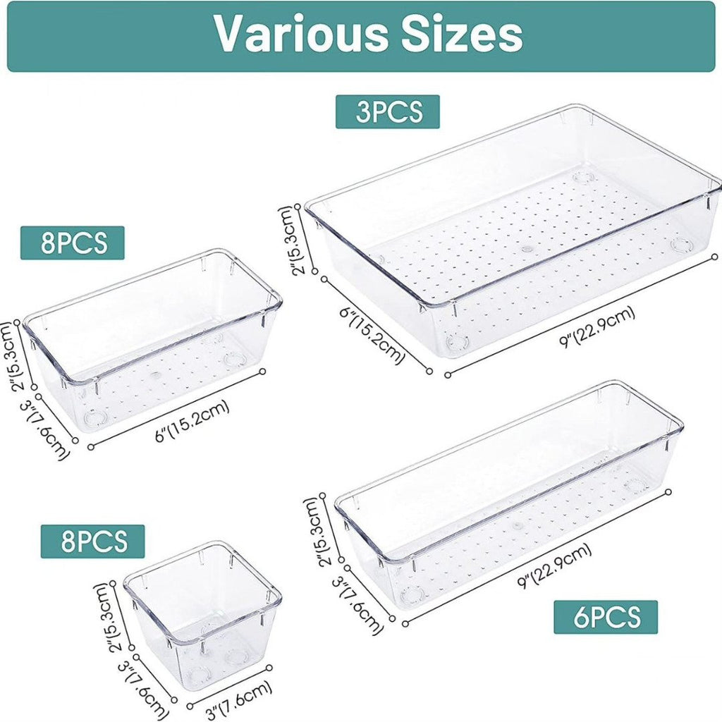 25Pcs set drawer organizers
