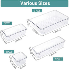 25Pcs set drawer organizers