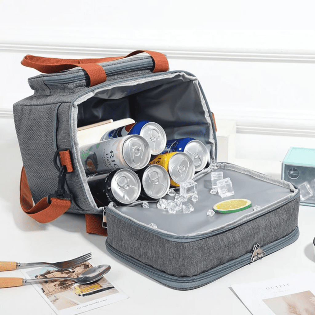 Double Compartment Insulated Lunch Bag