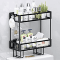 2 Tier Space-Saving Over-the-Toilet Storage Rack