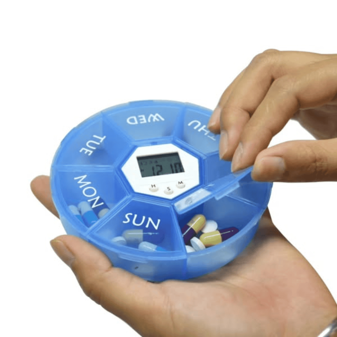 Storage Case / Pill Dispenser with Alarm Clock
