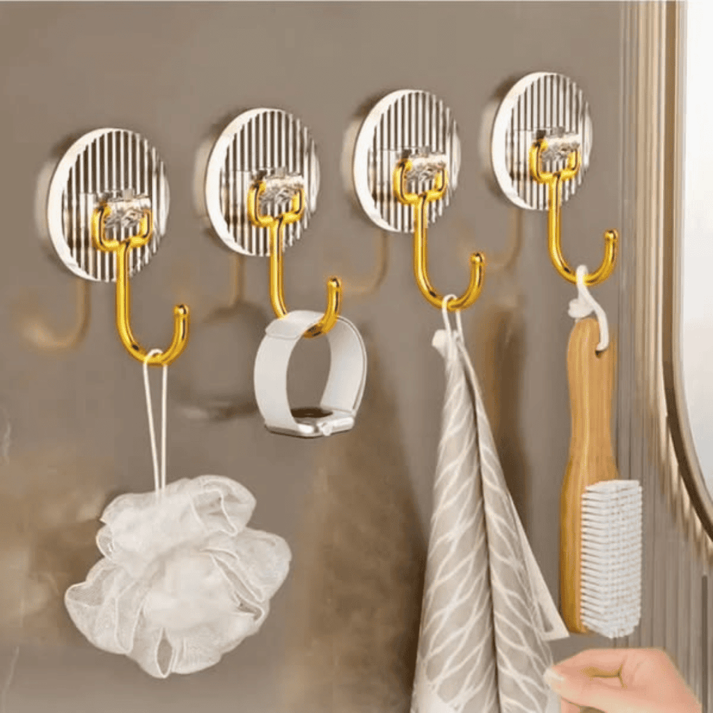 Set of 5 Golden Acrylic Hooks