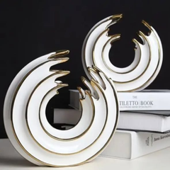 Ceramic shell design 2pcs decor