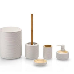 Ruffled 6pcs Bathroom Accessories Set