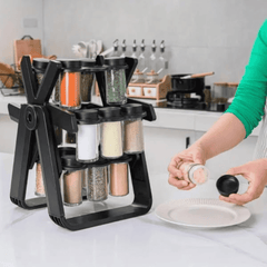 18Pcs Rotating Spice Rack