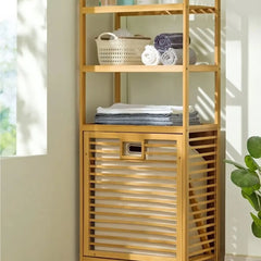 Bamboo Laundry Basket Organizer