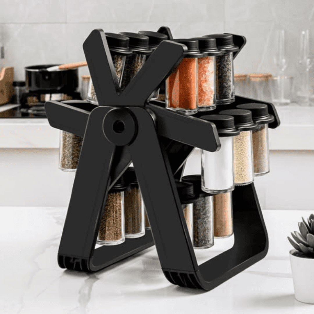 18Pcs Rotating Spice Rack