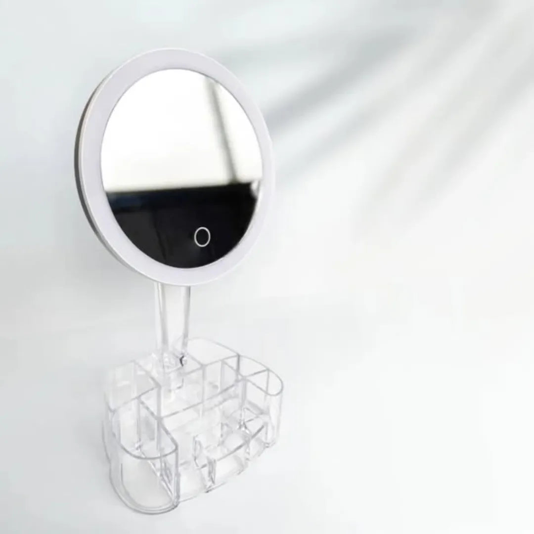 Led Makeup Mirror With Storage Box