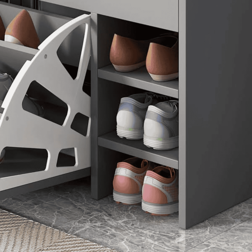 Bucket Flip Shoe Cabinet with Seat Changing Stool Bench