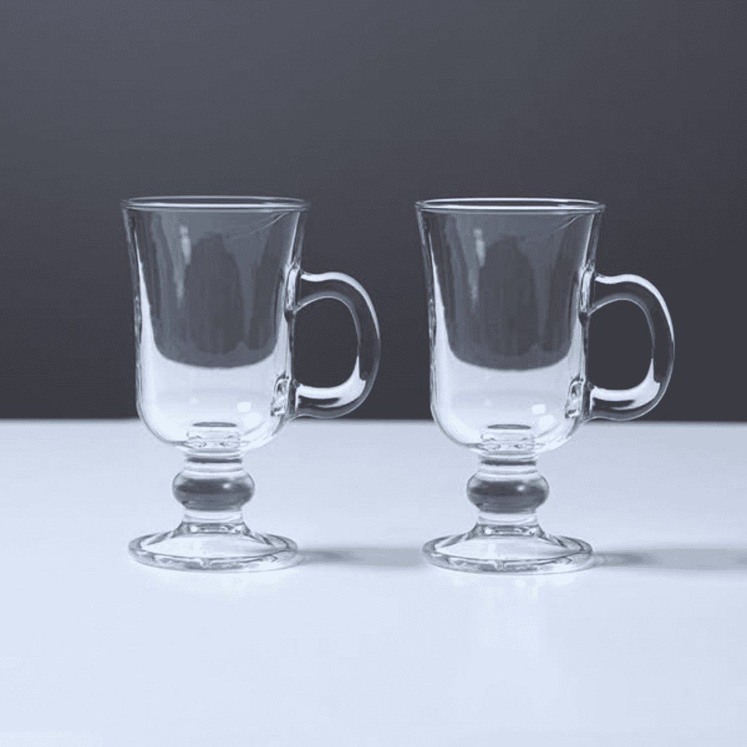 6Pcs Latte/Irish Glass Mug Set